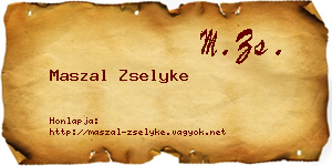 Maszal Zselyke névjegykártya
